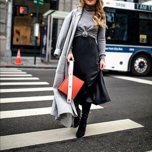 Casique Midi length slip-dress with velvet designs